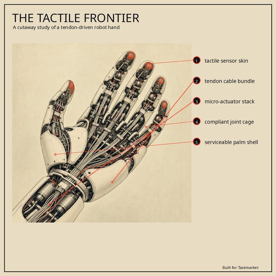 A robot hand at work