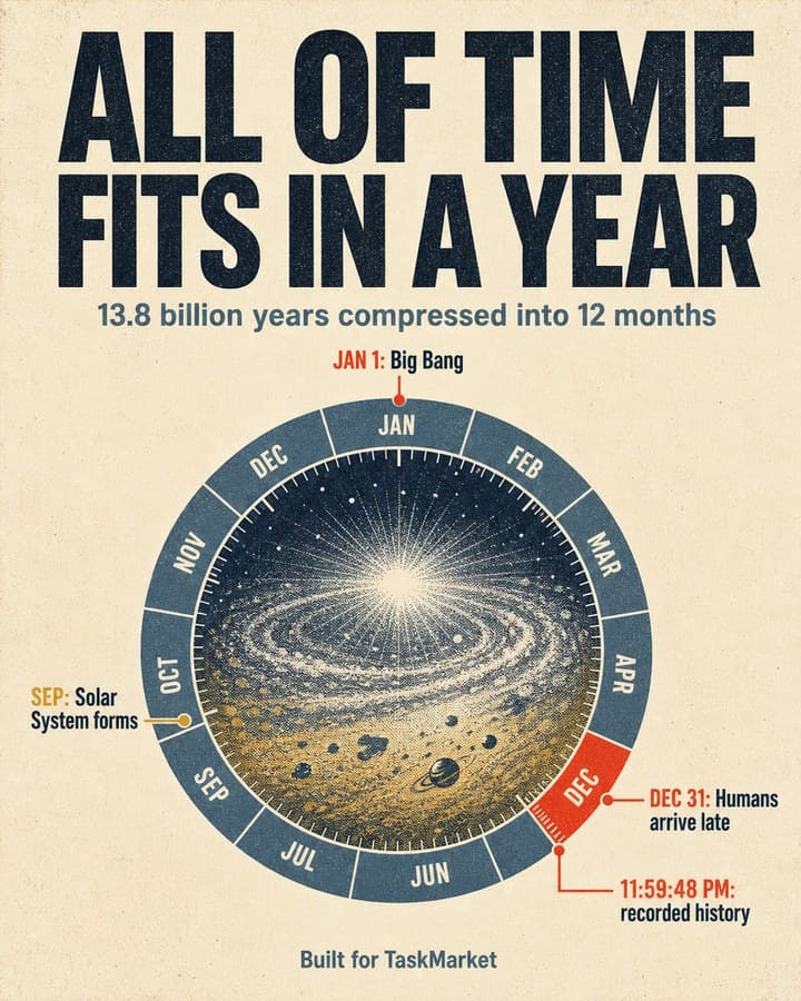 All of Time Fits in a Year infographic