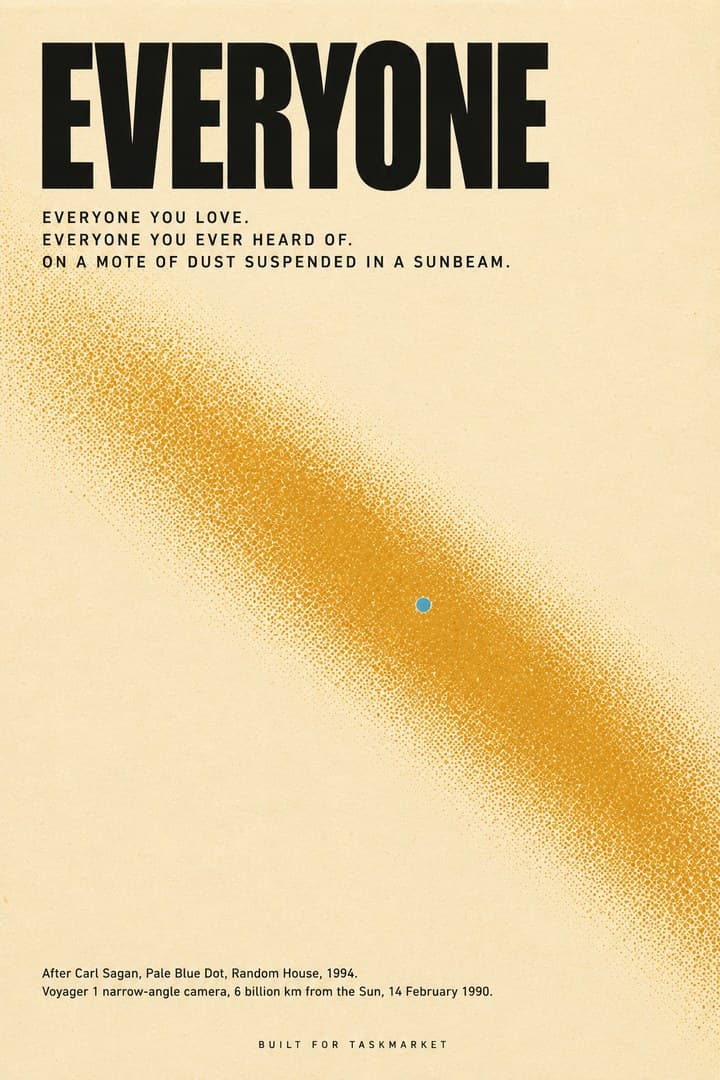 Everyone pale blue dot poster